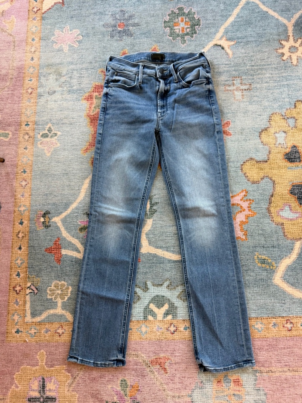 MOTHER Mid Rise Dazzler Ankle Jeans - Light Blue Wash - Picture 2 of 5